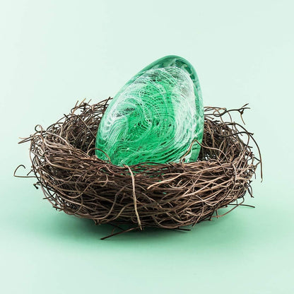 Crystal Blessings Paperweight Easter Eggs Blown Glass Art Figurine Collectibles Desk Decor (Green)